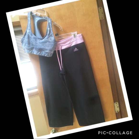 adidas Pants - Adidas NWOT Sports Bra Capri Pant Bundle S/M♥️